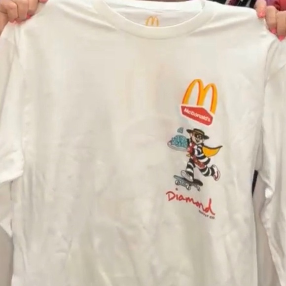 Diamond Supply Co MCDONALD’S Hamburglar White Tee Shirt Size Large NWOT RARE - Picture 8 of 11